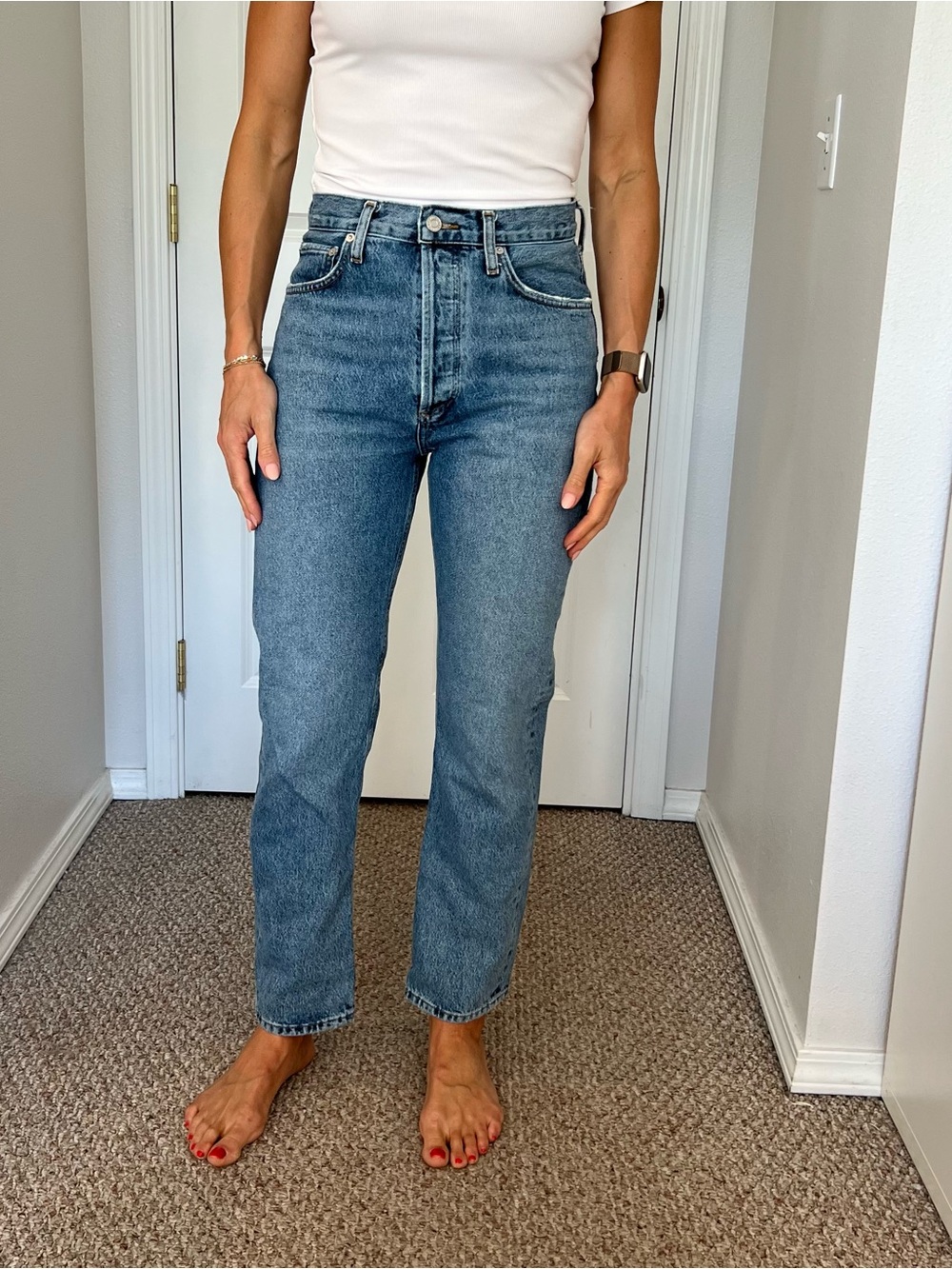 Agolde 90s Pinch Waist Straight Leg Jeans - Blue